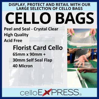 Florist Care Card Cello - 65mm x 90mm