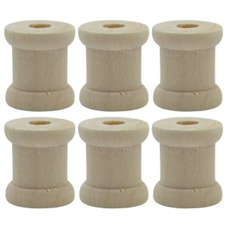 12mm x 14mm Natural Wooden Spools Empty Bobbins