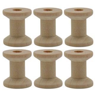 13mm x 16mm Natural Wooden Spools Empty Bobbins