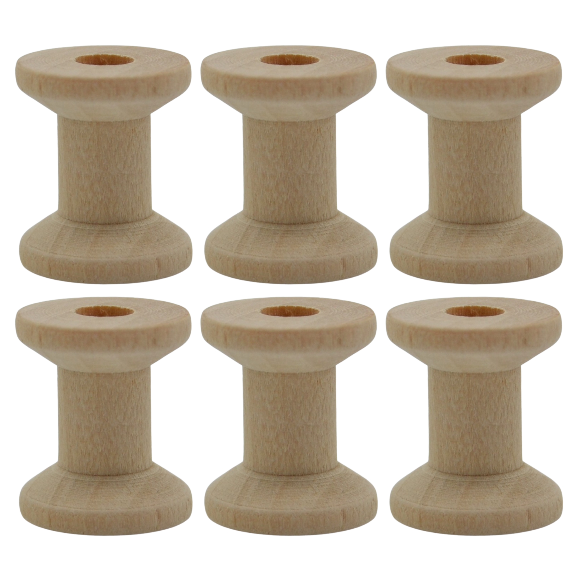 13mm x 16mm Natural Wooden Spools Empty Bobbins