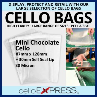 Mini Chocolate Bar Cellophane - 87mm x 128mm
