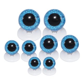 Blue Glitter Eyes Screw Type Plastic Backs