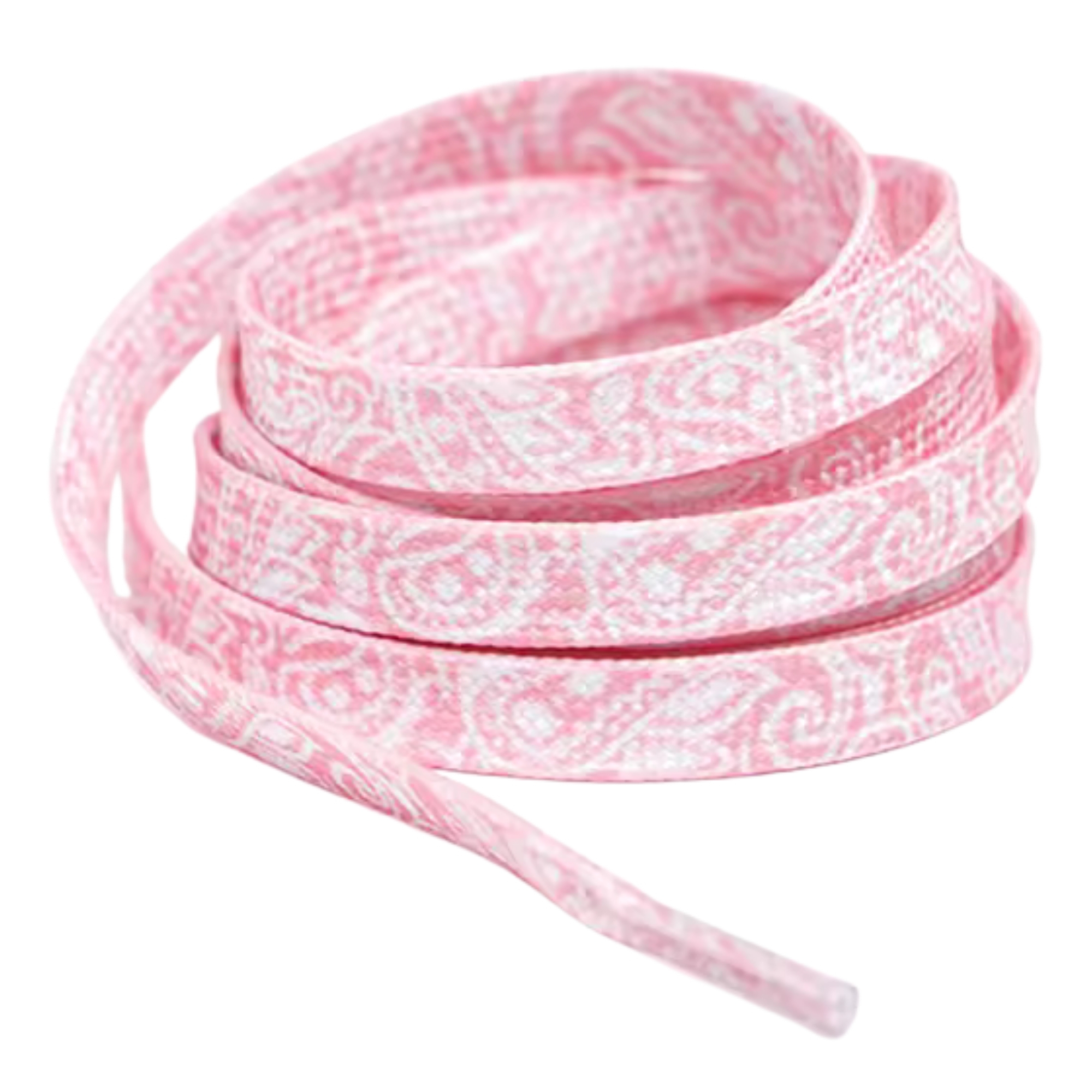 8mm Light Pink Paisley Shoelaces - Flat Replacement Laces