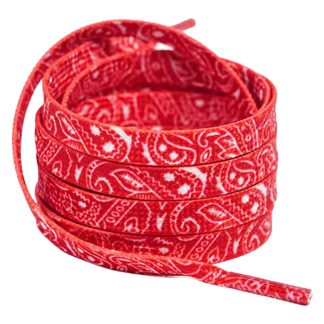 8mm Red Paisley Shoelaces - Flat Replacement Laces