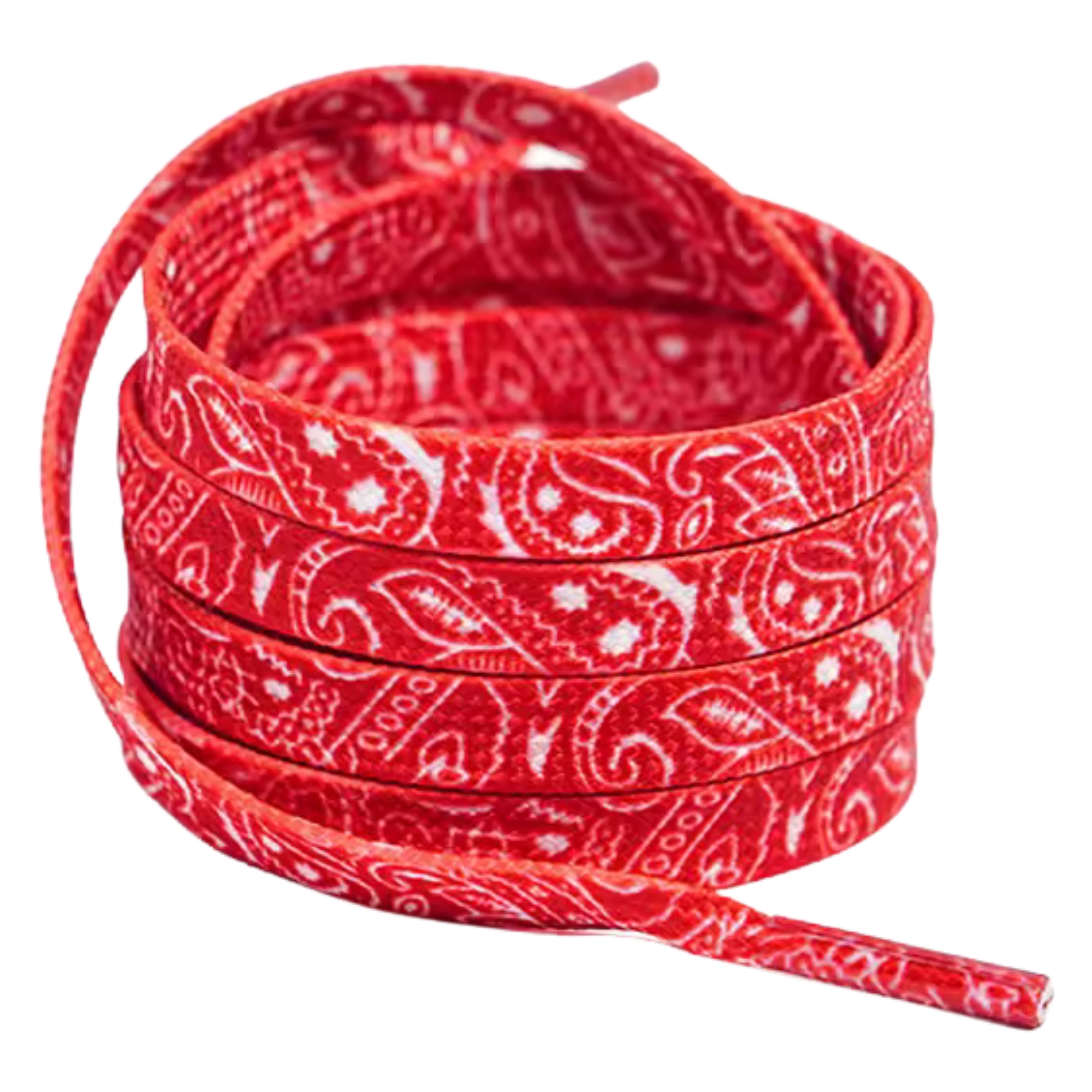 8mm Red Paisley Shoelaces - Flat Replacement Laces