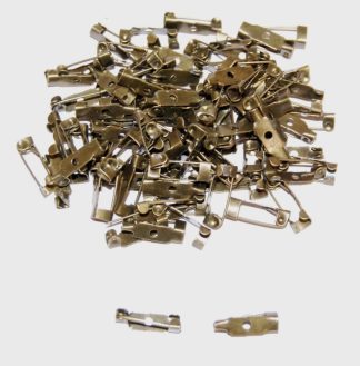 Antique Bronze Brooch Pins - 15mm x 6mm with 1 hole