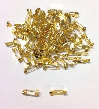 Golden Brooch Pins - 16mm x 6mm with 1 hole