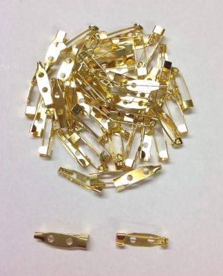 Golden Brooch Pins - 20mm x 5mm with 2 holes