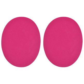Cerise Faux Suede Elbow Patches - 140mm x 110mm Iron-On Patch