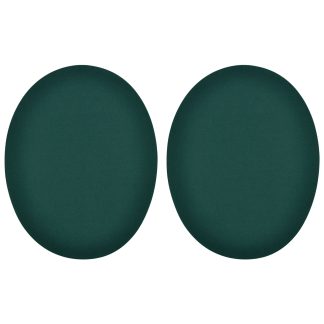Dark Green Faux Suede Elbow Patches - 140mm x 110mm Iron-On Patch