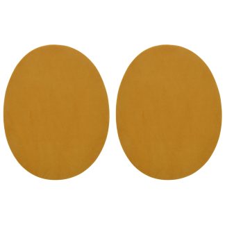 Gold Faux Suede Elbow Patches - 140mm x 110mm Iron-On Patch