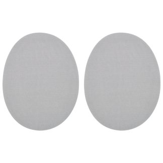 Grey Faux Suede Elbow Patches - 140mm x 110mm Iron-On Patch