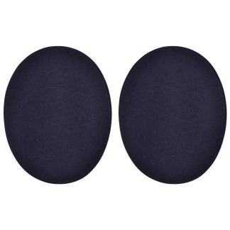Navy Blue Faux Suede Elbow Patches - 140mm x 110mm Iron-On Patch
