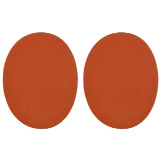 Orange Faux Suede Elbow Patches - 140mm x 110mm Iron-On Patch