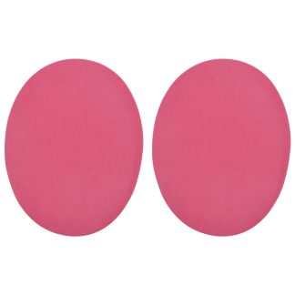 Pink Faux Suede Elbow Patches - 140mm x 110mm Iron-On Patch
