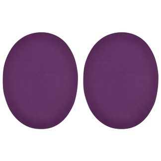 Purple Faux Suede Elbow Patches - 140mm x 110mm Iron-On Patch