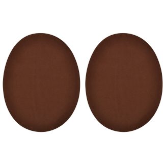 Sienna Brown Faux Suede Elbow Patches - 140mm x 110mm Iron-On Patch