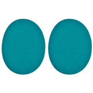 Teal Faux Suede Elbow Patches - 140mm x 110mm Iron-On Patch