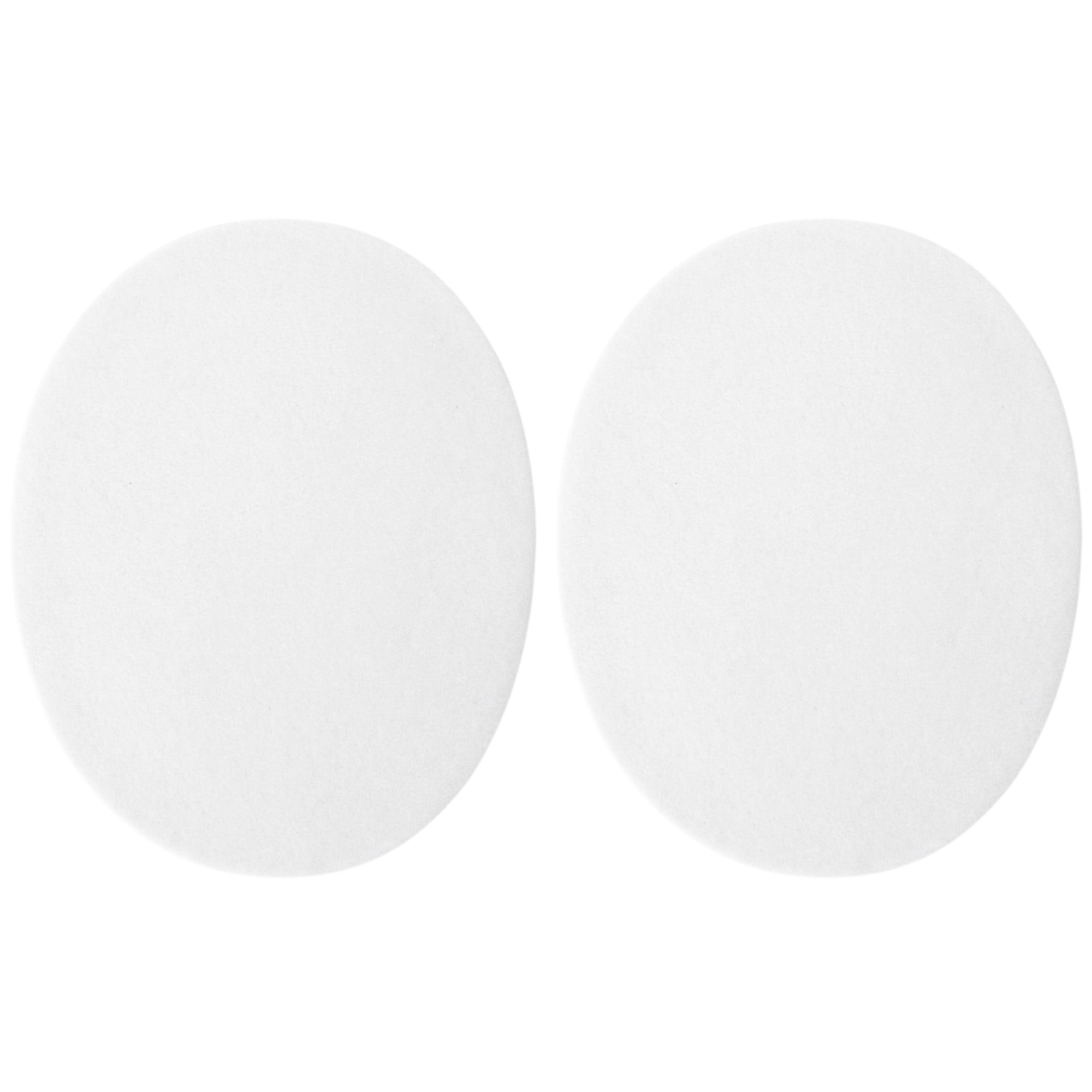 White Faux Suede Elbow Patches - 140mm x 110mm Iron-On Patch