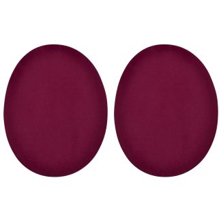 Wine Faux Suede Elbow Patches - 140mm x 110mm Iron-On Patch