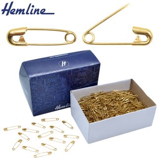 Safety Pins Brass Gold 20mm Bulk 1728PCS - Hemline HB.SB.000