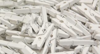 35mm White - Mini Wooden Craft Pegs