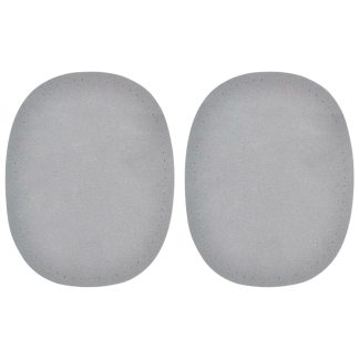 Kleiber Light Grey Faux Velour Leather - 125mm x 100mm Elbow Patches