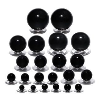 Solid Black Eyes Metal Back