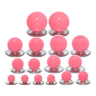 Solid Pink Eyes Metal Back