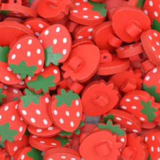 Strawberry Shank Wooden Buttons