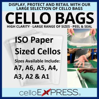 International Paper Size Cello Bags