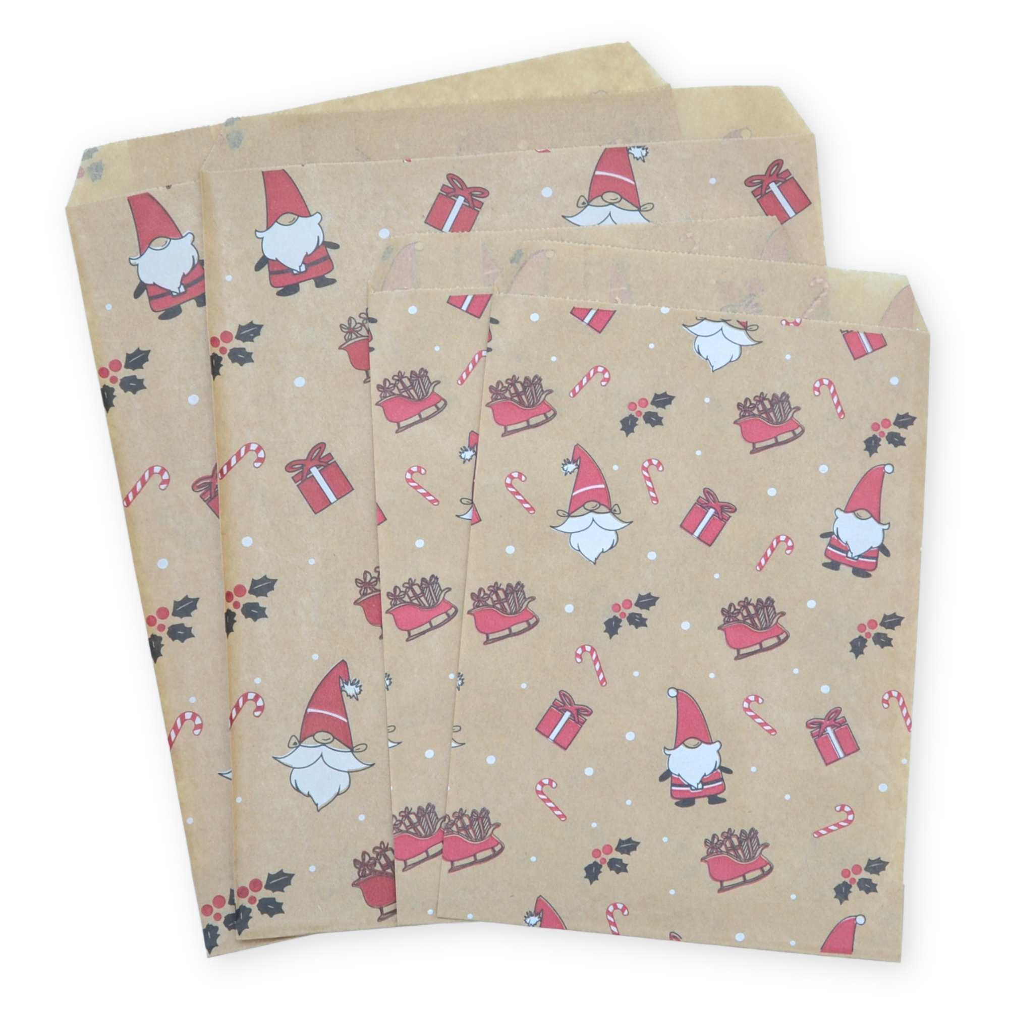 5" x 7" Santa's Sleigh Paper Sweet Party Bags Christmas Mix - Image 2