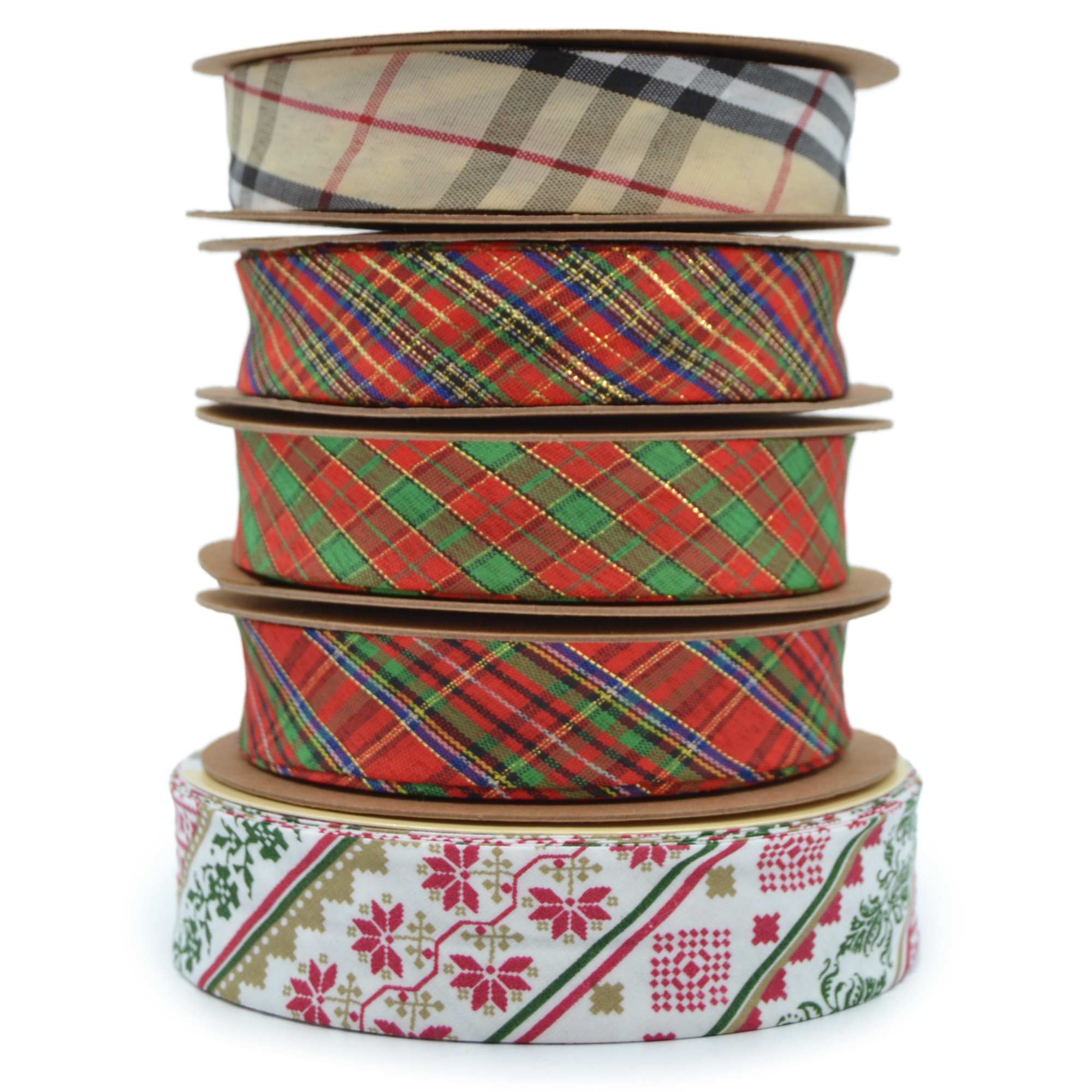 25mm Tartan Col-73 - Polycotton Bias Binding - Image 2